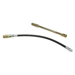 Pistola per Ingrassatore Pneumatico da 12-15L | con Estremità Rigida e Flessibile | Impugnatura Antiscivolo