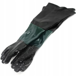 Guanti per Sabbiatura | Lunghezza 60 cm | Larghezza  Manicotto 27 cm | in Gomma e Pelle