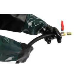 Guanti per Sabbiatura | Lunghezza 60 cm | Larghezza  Manicotto 27 cm | in Gomma e Pelle