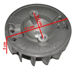 Volano per Decespugliatore a Scoppio | Diametro 110 mm | Altezza 50 mm | Distanza tra Viti 52 mm | Pezzo di ricambio