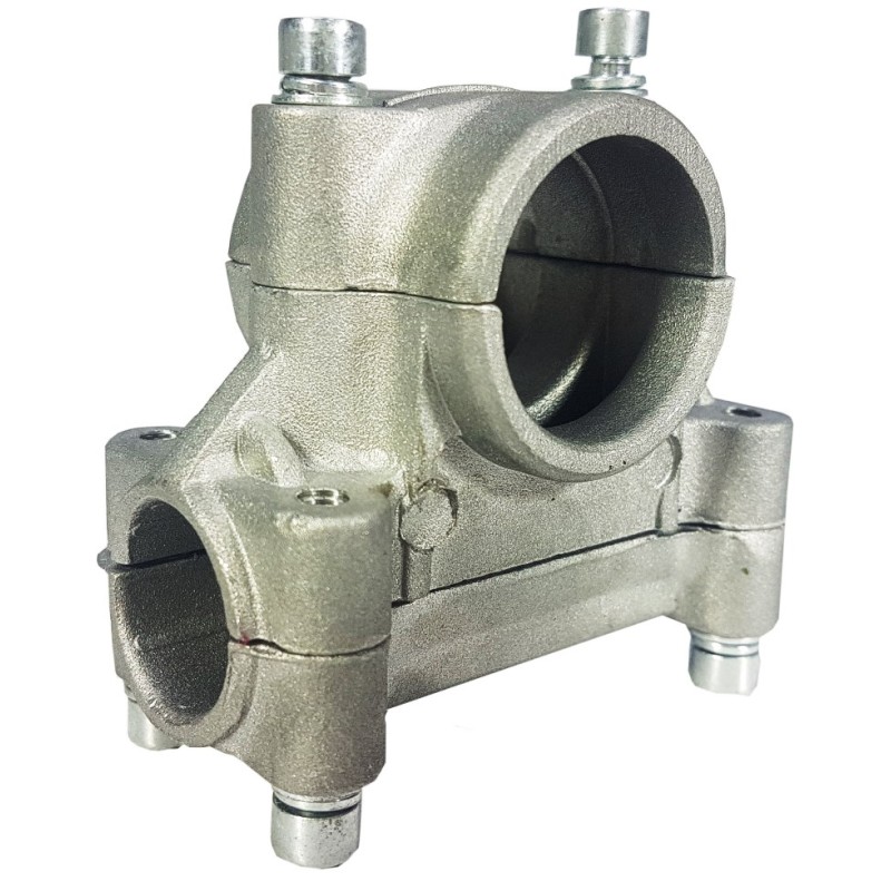 Staffa di Fissaggio per Maniglia del Decespugliatore | Diamtero per Tubo 28 mm | Diametro per Maniglia 19 mm | Pezzo di Ricambio