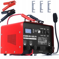 Caricabatterie Auto con Ricarica Rapida | per Batterie fino a 500 Ah | 12-24V | Corrente di Picco 60 A | Portatile