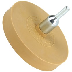 Disco in Gomma per Rimozione di Colla dai Cerchi | Liscio | Diametro 87 mm | Spessore 15 mm | Filettatura 8 mm