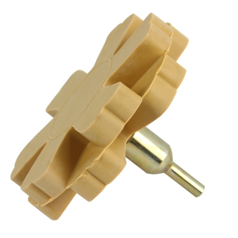 Disco in Gomma per Rimozione di Colla dai Cerchi | Sagomato | Diametro 90 mm | Spessore 20 mm | Filettatura 8 mm