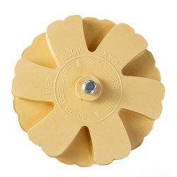 Disco in Gomma per Rimozione di Colla dai Cerchi | Sagomato | Diametro 90 mm | Spessore 20 mm | Filettatura 8 mm