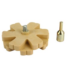 Disco in Gomma per Rimozione di Colla dai Cerchi | Sagomato | Diametro 90 mm | Spessore 20 mm | Filettatura 8 mm