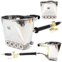 Intonacatrice pneumatica 4L 4 ugelli Ø18mm resa 30-50m²/h pressione 8-9 bar