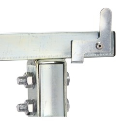 Set di Cavalletti | 2 Pezzi | Portata 150 Kg | 58x58x80 cm | Altezza Regolabile su 7 Livelli 80-130 cm | Pieghevole | in Acciaio