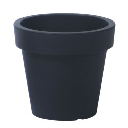 Vaso per Fiori Piante Lofly | Rotondo | Decorativo | in Plastica | Ø58,2x52,3 cm | da Interno Esterno | Nero | Volume 54,7 Litri | Design Moderno