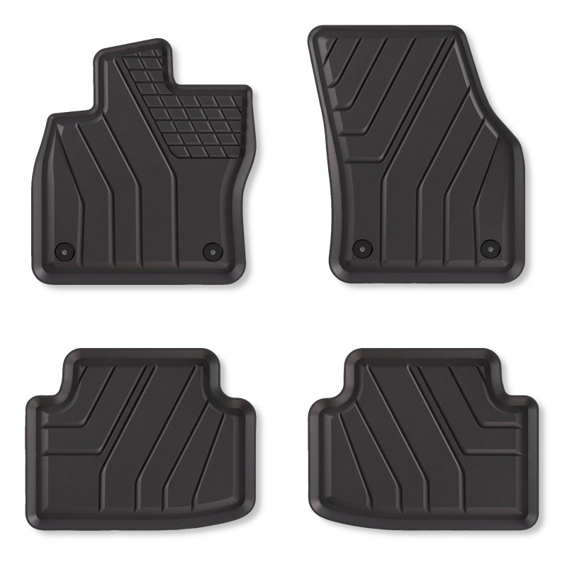 Tappetini compatibili con Audi Q3 II dal 2018 in poi, su misura in Gomma TPE