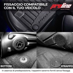 Tappetini compatibili con Volkswagen Passat B9 Mild Hybrid dal 2023 in poi, su misura in Gomma TPE