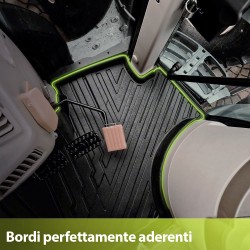 Tappetini compatibili con Massey Ferguson 5712 M 2021-2025, su misura in Gomma TPE