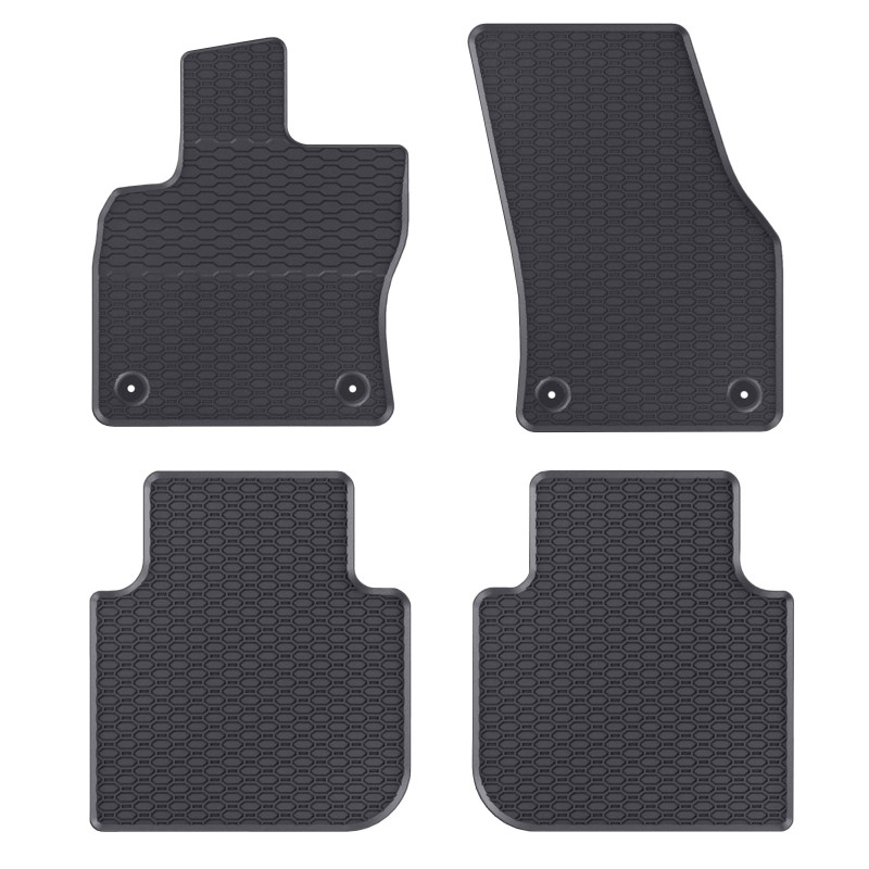 Tappetini compatibili con Skoda Kodiaq I 2016-2024, su misura in Gomma TPE