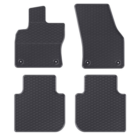 Tappetini compatibili con Skoda Kodiaq I 2016-2024, su misura in Gomma TPE