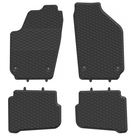 Tappetini compatibili con Volkswagen Polo IV 2001-2009, su misura in Gomma TPE