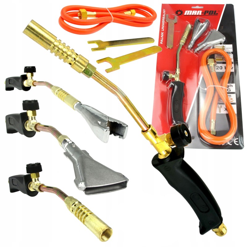 Bruciatore a gas propano-butano 1850°C tubo 1,5m 3 ugelli 2kW