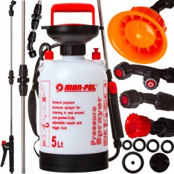 Irroratore manuale da 5 litri lancia 58 cm 4 ugelli intercambiabili