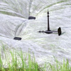 Set Picchetti Chiodi per Agrotessuto Telone |  50 Pezzi | Lunghezza: 12,5 cm | Testa: 4,4×3,7 cm | per Giardino Orto