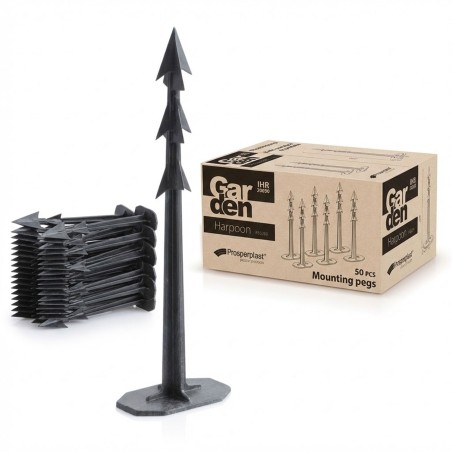 Set Picchetti Chiodi per Agrotessuto Telone |  50 Pezzi | Lunghezza: 20,9 cm | Testa: 6,7×3,8 cm | per Giardino Orto