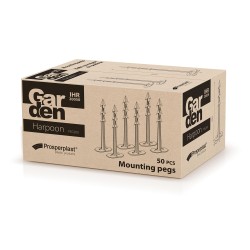 Set Picchetti Chiodi per Agrotessuto Telone |  50 Pezzi | Lunghezza: 20,9 cm | Testa: 6,7×3,8 cm | per Giardino Orto