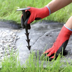 Set Picchetti Chiodi per Agrotessuto Telone |  50 Pezzi | Lunghezza: 20,9 cm | Testa: 6,7×3,8 cm | per Giardino Orto