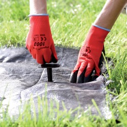 Set Picchetti Chiodi per Agrotessuto Telone |  50 Pezzi | Lunghezza: 20,9 cm | Testa: 6,7×3,8 cm | per Giardino Orto