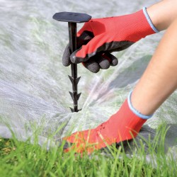 Set Picchetti Chiodi per Agrotessuto Telone |  50 Pezzi | Lunghezza: 20,9 cm | Testa: 6,7×3,8 cm | per Giardino Orto