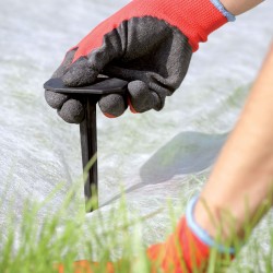 Set Picchetti Chiodi per Agrotessuto Telone |  50 Pezzi | Lunghezza: 20,9 cm | Testa: 6,7×3,8 cm | per Giardino Orto