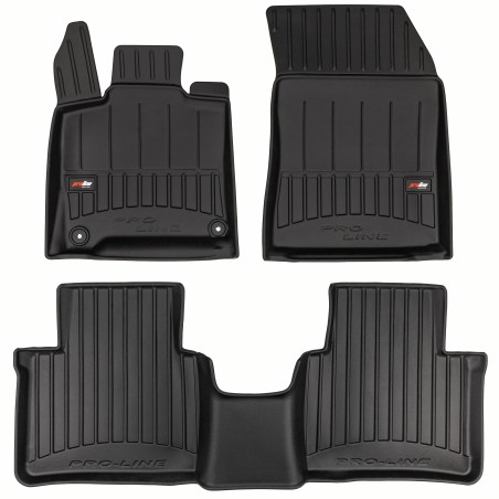 Tappetini compatibili con Peugeot 408 Mild Hybrid dal 2022 in poi, su misura in Gomma TPE