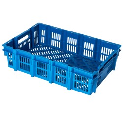 Set di Casse Cassette per Frutta Verdura Duri Carne Pesce | 59x39,5x15 cm | in Plastica