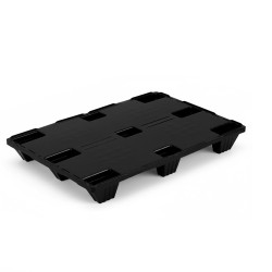 Pallet Bancale in Plastica HDPE, 120x80cm, Portata 2500kg, Certificazione Alimentare, Impilabile con 9 Piedini