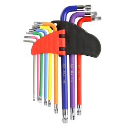 Set di 9 chiavi Torx tipo Imbus T10-T50 in acciaio CrV