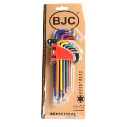 Set di 9 chiavi Torx tipo Imbus T10-T50 in acciaio CrV