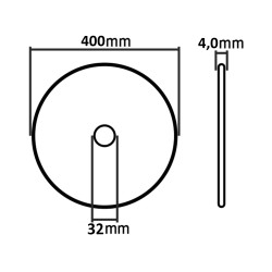 Set 5 dischi da taglio Ø400x4mm foro 32mm per metallo