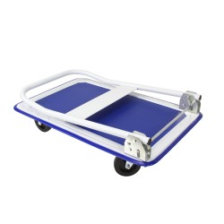 Carrello piattaforma da trasporto fino a 150 kg maniglia pieghevole, 2 ruote girevoli