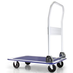 Carrello piattaforma da trasporto fino a 300 kg maniglia pieghevole, 2 ruote girevoli