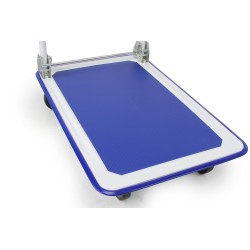 Carrello piattaforma da trasporto fino a 300 kg maniglia pieghevole, 2 ruote girevoli