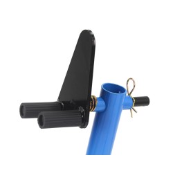 Cavalletto anteriore per moto, portata 680 Kg, regolabile 27-33 cm, supporti in gomma, con ruote