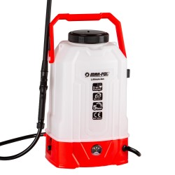 Irroratore a batteria 8 litri, lancia regolabile 59-86 cm, con bratelle e supporto schiena
