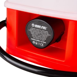 Irroratore a batteria 8 litri, lancia regolabile 59-86 cm, con bratelle e supporto schiena