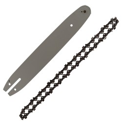 Accessorio testina adattatore da decespugliatore a motosega, 9 Denti, tubo Ø28 mm, con barra guida e catena