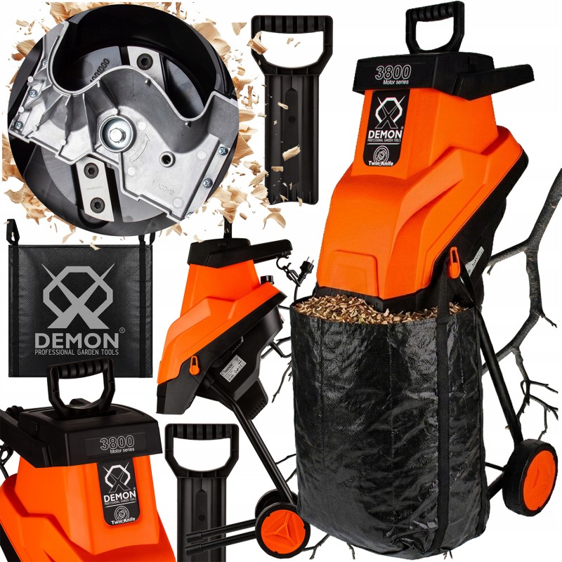Trituratore elettrico per rami 3800W diametro massimo 40 mm