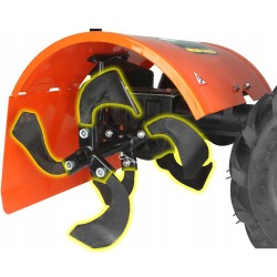 Set di 2+2 Lame zappette sinistre e destre per motocoltivatore 148x42mm spessore 5,5mm foro Ø10mm