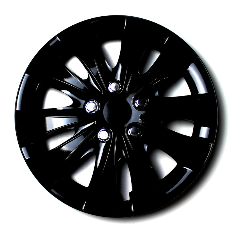 Set 4 Copricerchi 16" Pollici Borchie Nero Coprimozzo Modello STORMXB 