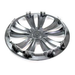 Set 4 Copricerchi 14" Pollici Borchie Argento Coprimozzo Modello TERRAR con annello ring Cromato