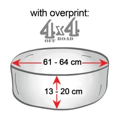 Copriruota di Scorta Cover 4x4 Fuoristrada SUV | Pelle Ecologica | Ø61-64 | Larghezza Ruota 13-20 cm | Impermeabile