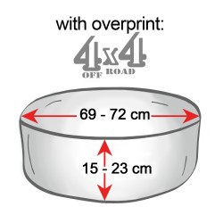 Copriruota di Scorta Cover 4x4 Fuoristrada SUV | Pelle Ecologica | Ø69-72 | Larghezza Ruota 15-23 cm | Impermeabile