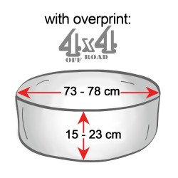 Copriruota di Scorta Cover 4x4 Fuoristrada SUV | Pelle Ecologica | Ø73-78 | Larghezza Ruota 15-23 cm | Impermeabile