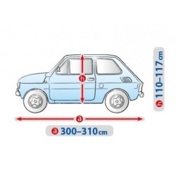 Telo Copriauto Copri Auto Macchina Basic Garage per S126 Esterno | L. 310cm | H. 117cm | Impermeabile Traspirante