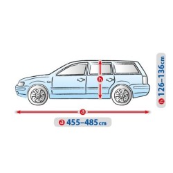 Telo Copriauto Copri Auto Macchina Basic Garage per XL Hatchback / SW Esterno | L. 485cm | H. 136cm | Impermeabile Traspirante